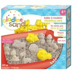 Remise 😀 Aladine Kit Sable à Modeler Kit Créatif Sable Magique - Safari - 550 G ⭐