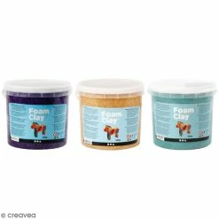 Budget ❤️ Creativ Company Pâte à Modeler Recharge Pâte à Modeler Autodurcissante Foam Clay - Métallique - 560 G 🔥