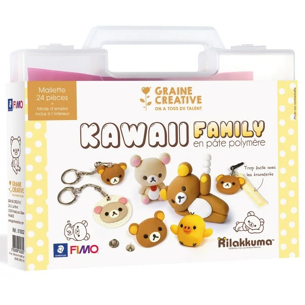 Sortie đ Graine CrĂ©ative Coffret PĂąte Ă Modeler Mallette Fimo Kawaii Family - Rilakkuma - 24 Pcs đ 3 Sortie đ Graine CrĂ©ative Coffret PĂąte Ă Modeler Mallette Fimo Kawaii Family - Rilakkuma - 24 Pcs đ