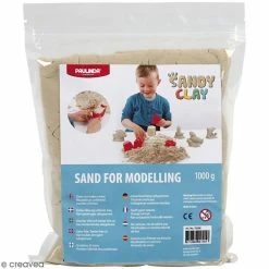 Modelage pour enfant Soldes 15 De gros ⭐ Creativ Company Kit Sable à Modeler Sable à Modeler Sandy Clay - Naturel - 1 Kg ❤️