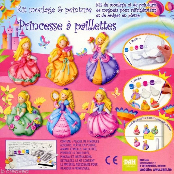 Remise 🛒 4M Moulage Enfant Kit Moulage Et Peinture - Princesse à Paillettes 🔔 5 Remise 🛒 4M Moulage Enfant Kit Moulage Et Peinture - Princesse à Paillettes 🔔 – Image 3