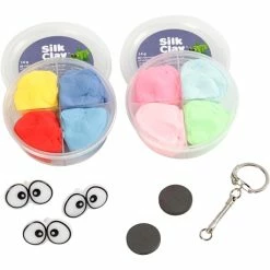 Budget ⌛ Creativ Company Coffret Pâte à Modeler Kit Créatif Silk Clay - Figurine Gros Yeux 🤩 -Modelage pour enfant Soldes unnamed file 274