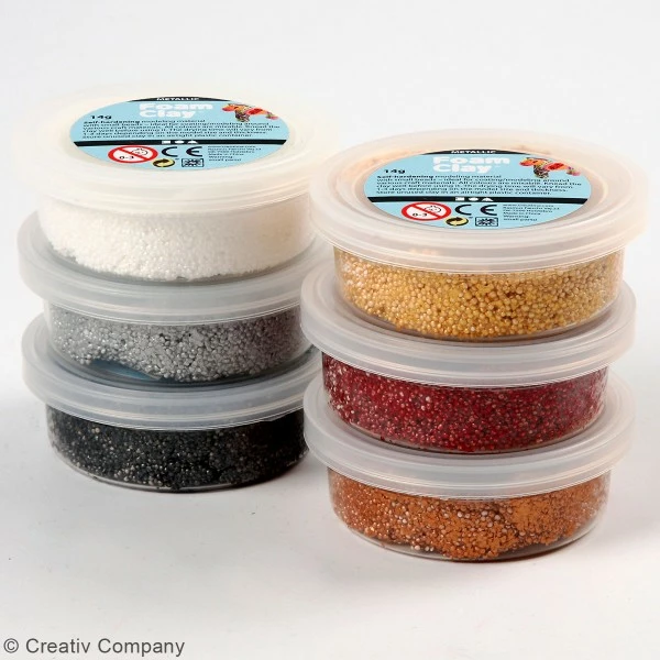 Tout neuf đ Creativ Company Coffret Pâte Ă Modeler Assortiment Pâte Ă Modeler Autodurcissante MĂŠtallique Foam Clay - Multicolore - 6 Pcs đŻ 4 Tout neuf đ Creativ Company Coffret Pâte Ă Modeler Assortiment Pâte Ă Modeler Autodurcissante MĂŠtallique Foam Clay - Multicolore - 6 Pcs đŻ â Image 2