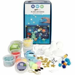 Meilleure vente 🔥 Creativ Company Coffret Pâte à Modeler Kit Activité Enfant - Modelage Pearl Clay - Planètes Et Extraterrestres ❤️