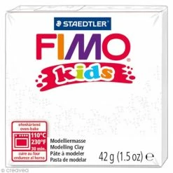Meilleur prix ✨ Pâte Fimo Kids Blanc Pailleté 052 - 42 Gr 🔥