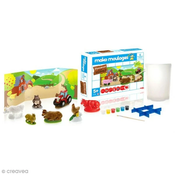Promo ✨ Mako Creations Moulage Enfant Coffret Moulages En Plâtre - Bienvenue à La Ferme - Mako Moulages - 6 Moules ✨ 4 Promo ✨ Mako Creations Moulage Enfant Coffret Moulages En Plâtre - Bienvenue à La Ferme - Mako Moulages - 6 Moules ✨ – Image 2