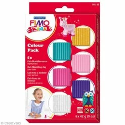 Meilleure affaire 🧨 Kit Pâte Fimo Kids Fille - Assortiment De 6 Pains 👏