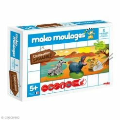 Budget 🧨 Mako Creations Moulage Enfant Coffret Moulages En Plâtre - Destination Savane - Mako Moulages - 3 Moules 😀
