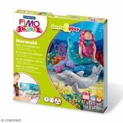 Tout neuf 👍 Kit Pâte Fimo Kids - Sirène - Niveau Difficile 👍