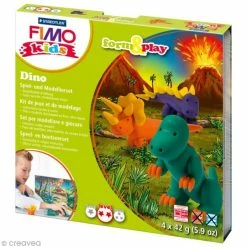 Sortie 🧨 Kit Pâte Fimo Kids Garçon - Dinosaures - Niveau Moyen 🥰