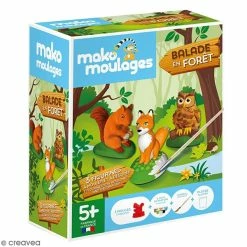 Modelage pour enfant Soldes 37 Acheter 👍 Mako Creations Moulage Enfant Coffret Moulages En Plâtre - Balade En Forêt - 3 Moules 👏