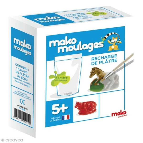 Promo ⭐ Mako Creations Moulage Enfant Recharge De Plâtre Mako Moulages - 800g 😀 3 Promo ⭐ Mako Creations Moulage Enfant Recharge De Plâtre Mako Moulages - 800g 😀