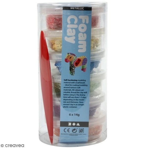 Le moins cher đ Creativ Company Coffret Pâte Ă Modeler Assortiment Pâte Ă Modeler Autodurcissante MĂŠtallique Foam Clay - Arc En Ciel - 6 Pcs 𤊠3 Le moins cher đ Creativ Company Coffret Pâte Ă Modeler Assortiment Pâte Ă Modeler Autodurcissante MĂŠtallique Foam Clay - Arc En Ciel - 6 Pcs đ¤Š