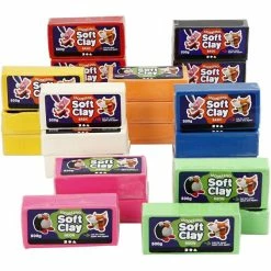 De gros 🎁 Creativ Company Coffret Pâte à Modeler Pâte À Modeler Douce, Dim. 13X6X4 Cm, Couleurs Assorties, 24X500Gr ❤️